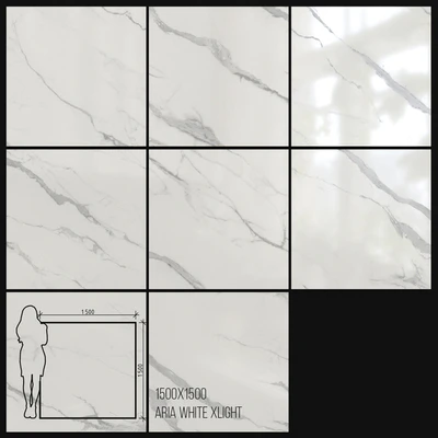 Керамическая Плитка Urbatek Porcelanosa Xlight Aria White 1500x1500 — Скачать