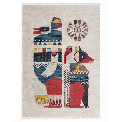 Indian carpet from plant fibers "ARCTIC KILIM" — Ver 2