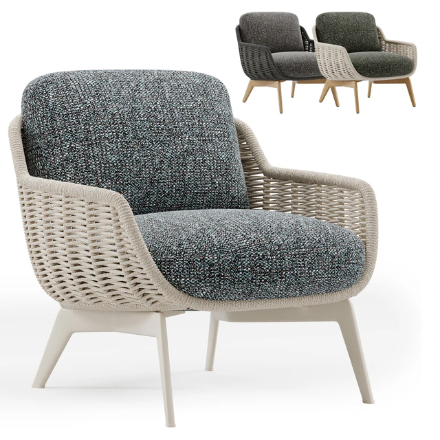 Outdoor Garden Woven Lounge Armchair Belt Cord — Descargar