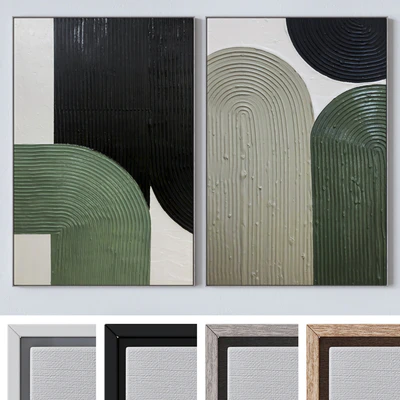 Set of six large wall paintings 2458 — Ver 2