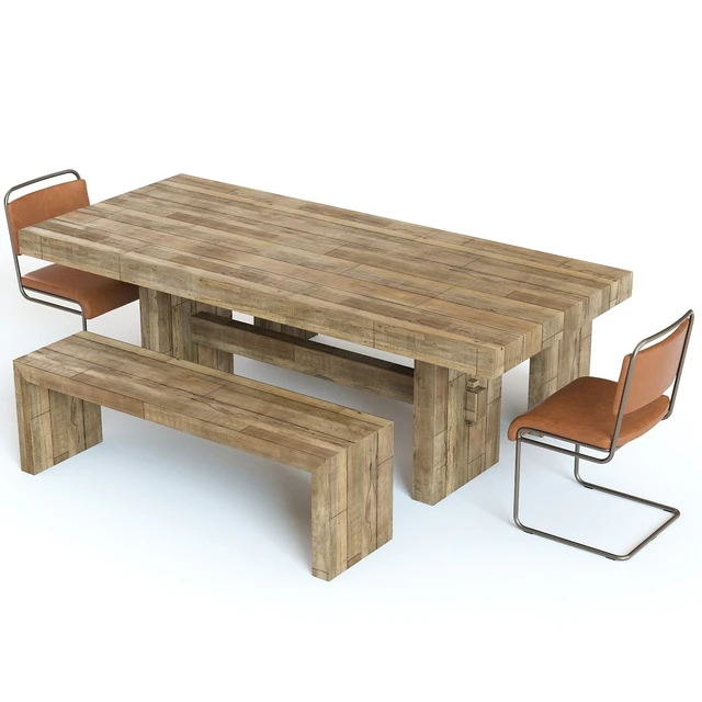 West Elm Emmerson Table and Industrial Chairs — Скачать