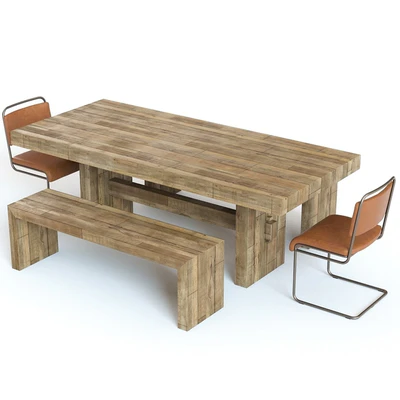 West Elm Emmerson Table and Industrial Chairs — Вид 2