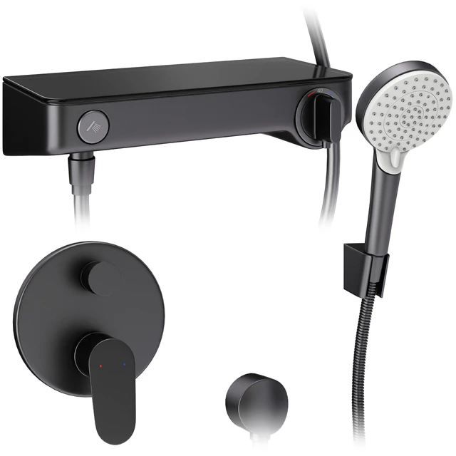 Смесители и душевые системы Hansgrohe black set 170 — Скачать