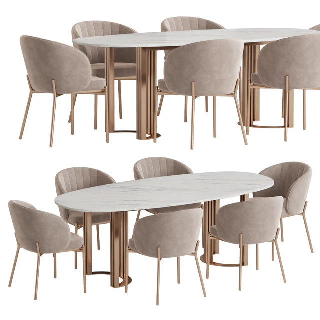 Hudkoff Lord table Shell chair — Descargar