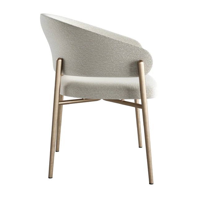 LINDA Upholstered Fabric Chair With Armrests by Marelli — Скачать