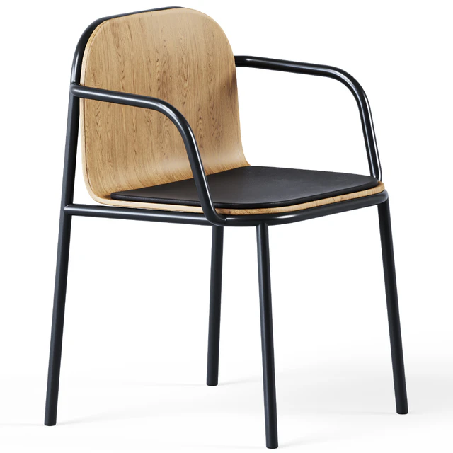 Easy Mix and Fix Table 630 by Ton & Upholstered Shell Armrest Chair by Annud — Descargar