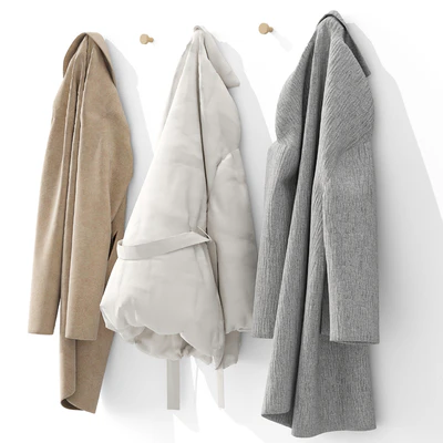 Outerwear and cap on hooks Set 01 — Ver 1