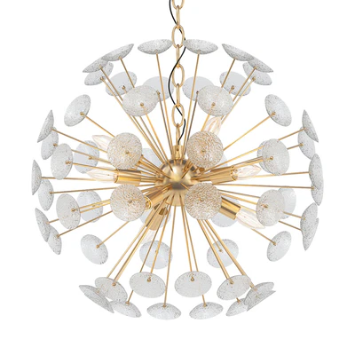 Sputnik Textured Glass White Chandelier — Скачать