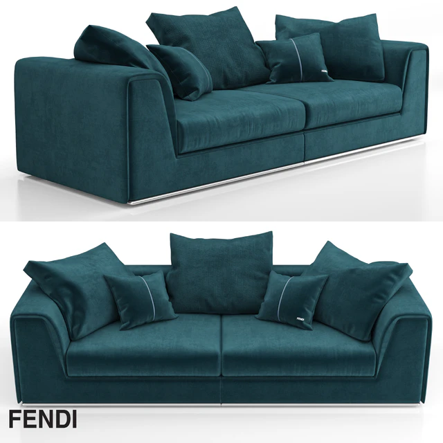 Fendi Casa Prestige Sofa Blue — Descargar