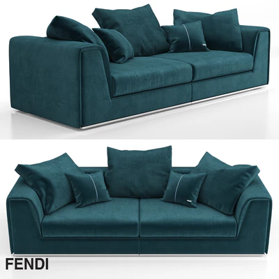 Fendi Casa Prestige Sofa Blue — Ver 2