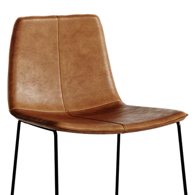 West Elm Slope Leather Bar + Counter Stools — Вид 2