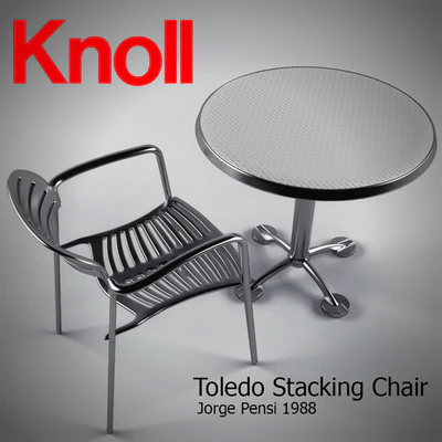 Toledo Stacking Chair and Pensi Table — Ver 1