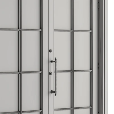 White Wooden Vintage Glass Door Set 19 — Вид 3