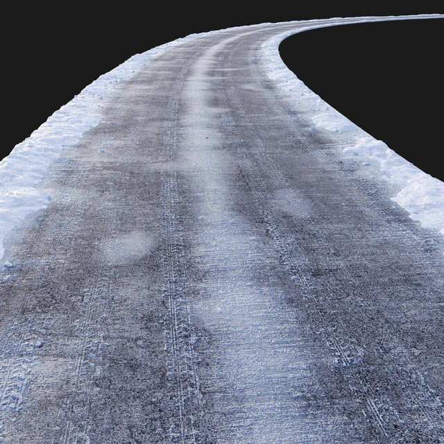 Snowy road. Editable — Descargar