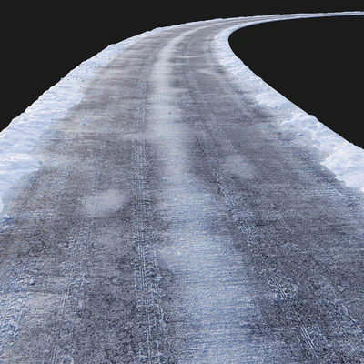 Snowy road. Editable — Ver 2