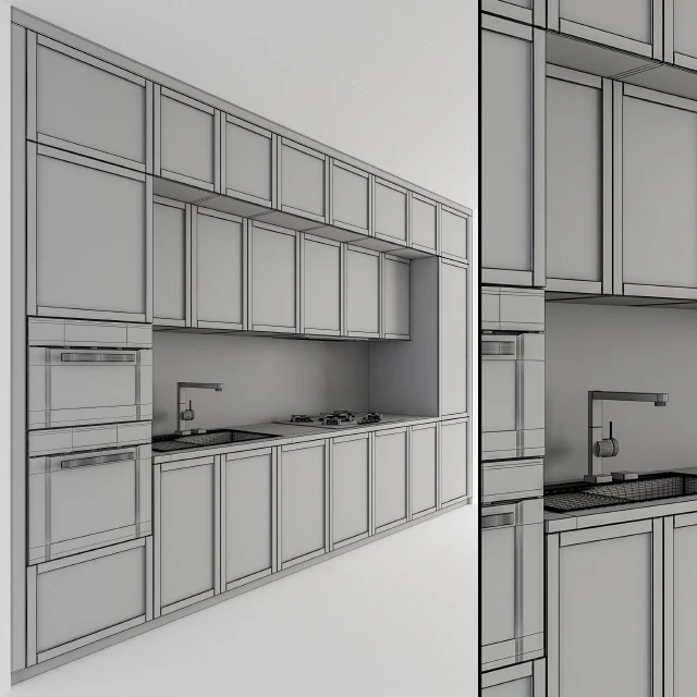Kitchen Neo Classic - White and Wood 30 — Скачать