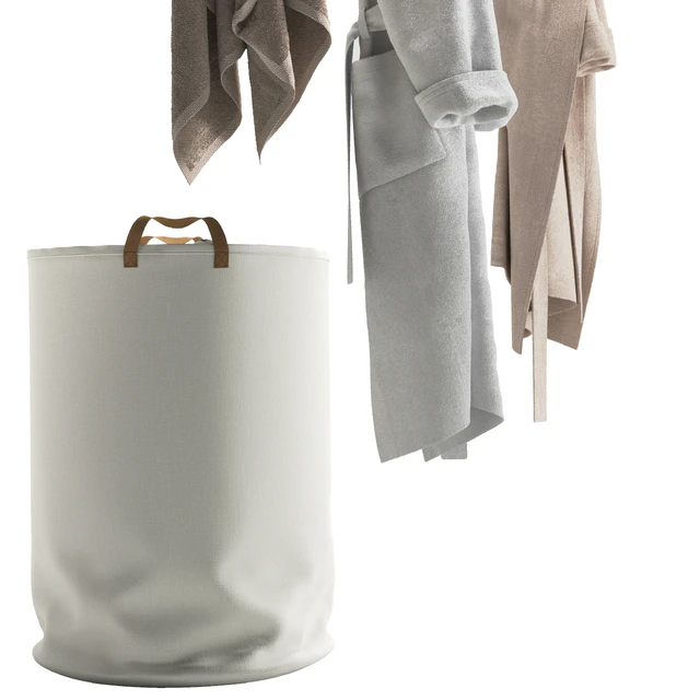 Laundry basket Bathrobe and Towel — Descargar