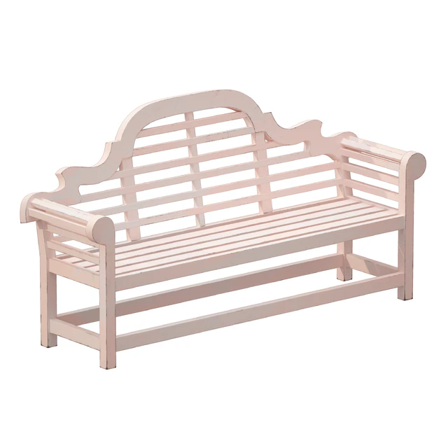 White park bench with backrest — Descargar