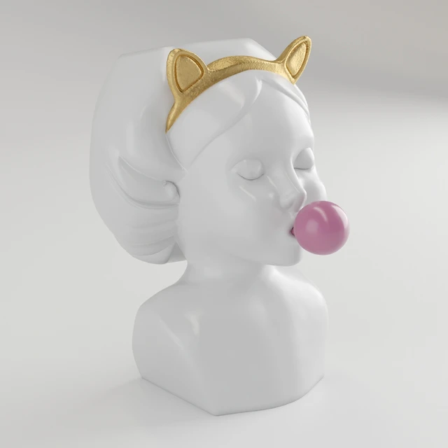 Ваза ручной работы «Bubble Gum Girl» — Скачать