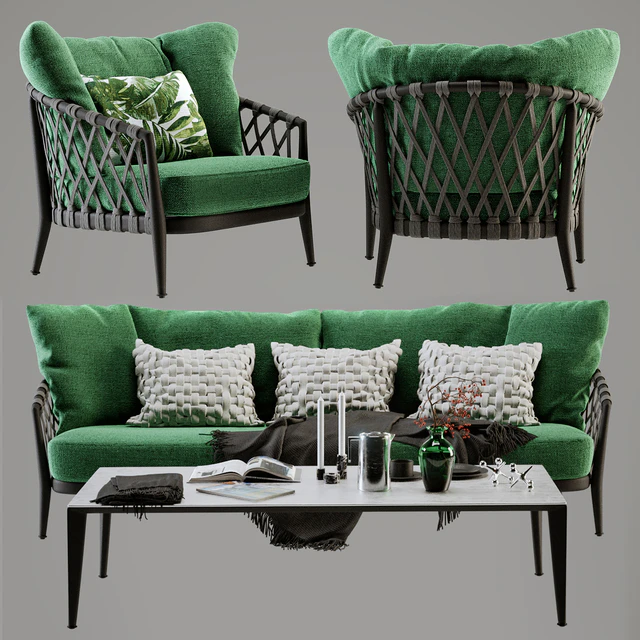 B&B Italia Erica Sofa and Chair — Скачать