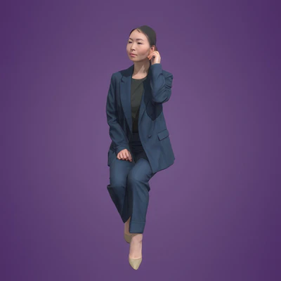 posed asian woman coworking sitting 083-5279 — download
