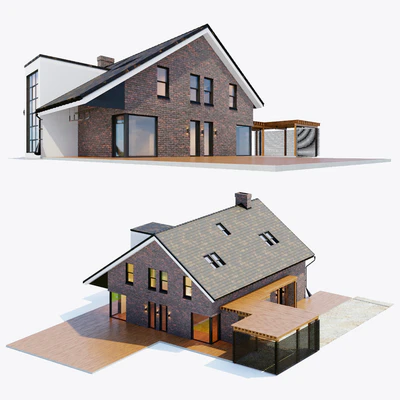 Large cottage with a carport — Ver 2