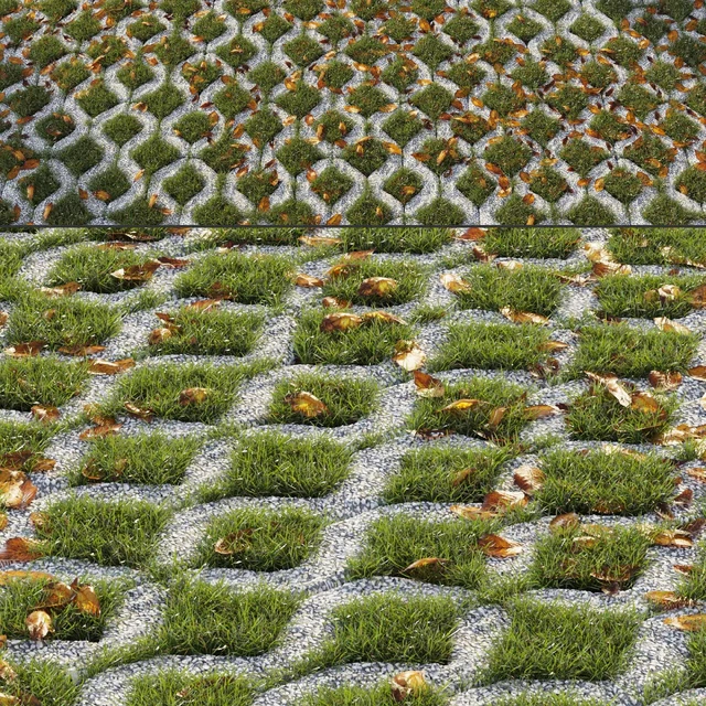 Grass in the square brick — Скачать