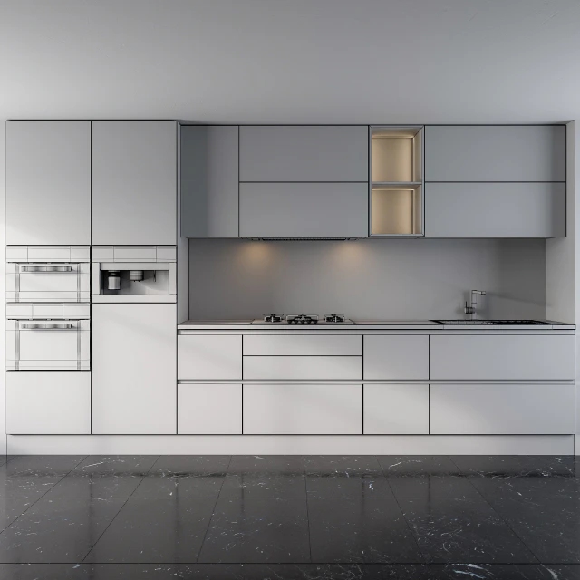 Kitchen white and Wood — Скачать