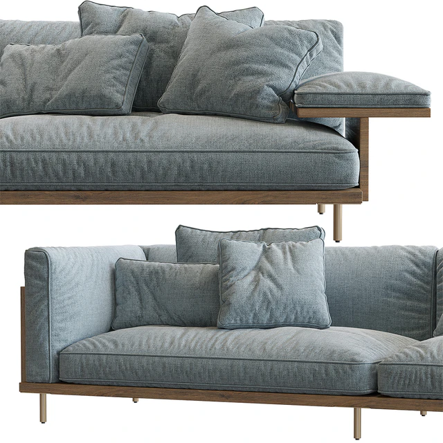 122 Belle Reeve Sofa Brass & Walnut — Descargar