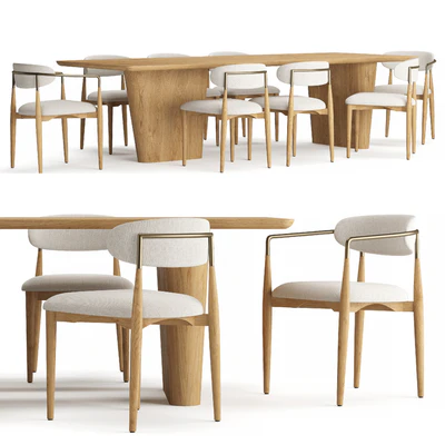 RH Dalia Rectangular Dining Table — Ver 1