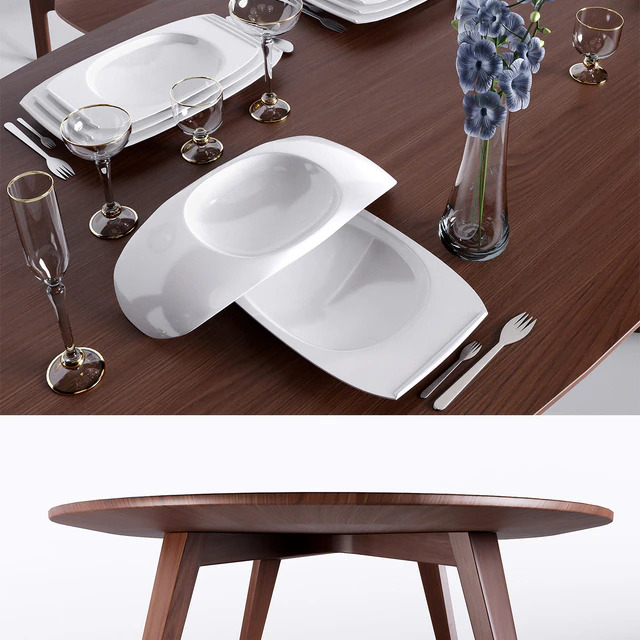 Zeitraum Twist Oval Table & Zenso chair & Noon 5 lamp — Скачать