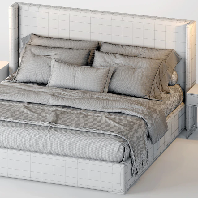 RH Lawson Shelter Nontufted Fabric Bed — Скачать
