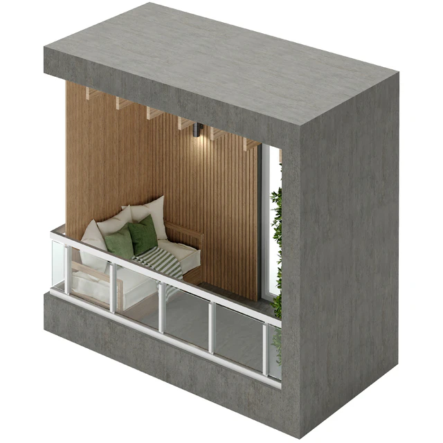 Apartment Modern Balcony 01 — Скачать