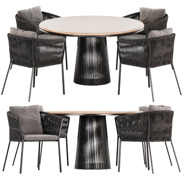 Porto Dining Chair by burkedecor and Grid table by solpuri — Descargar