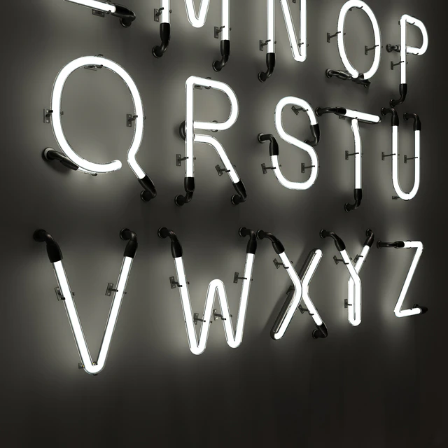 Неоновые буквы, Neon Type Font 2 — Скачать