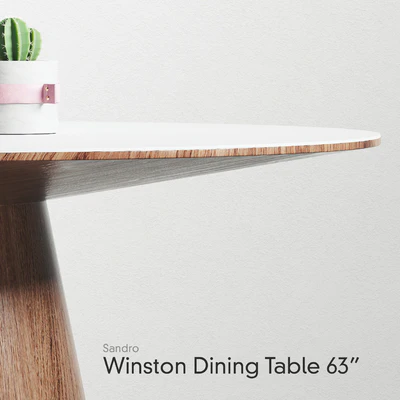 Winston Dining Table Sandro Veneer 63" — Вид 1