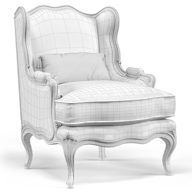 Louis XV Bergere Wing Armchair — Скачать