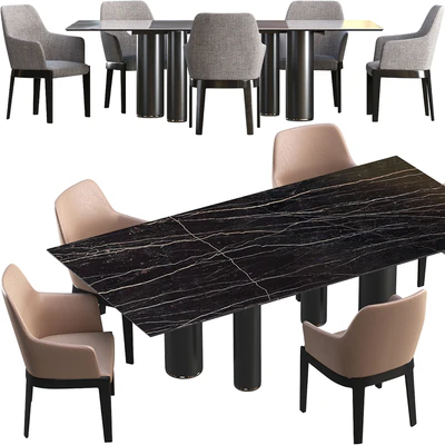 Dining table Cattelan Italia Roll Keramik + chair Molteni Chelsea — Ver 2