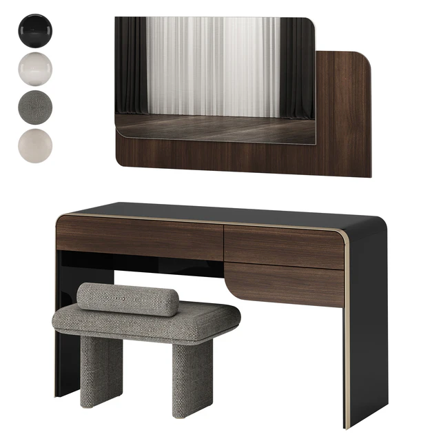 Turri SOUL Dressing Table with ZERO Pouf — Descargar