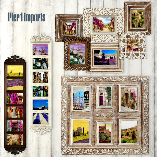 Decor, Set, Frames, classic frames, pictures, set, bleached, white, decorative, wooden — Descargar