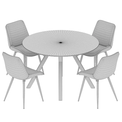 Roberto table Fox chair Dining set — Ver 2