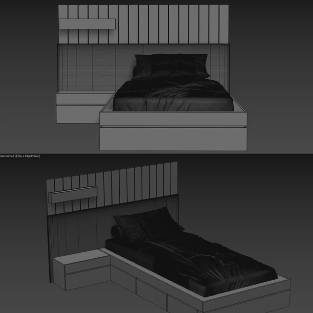 Bed033-Single Bed — Скачать