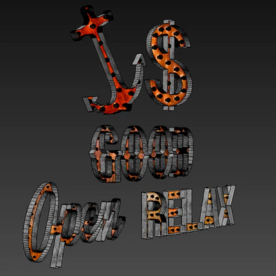Lighted Metal sign. Set 5 — Ver 2