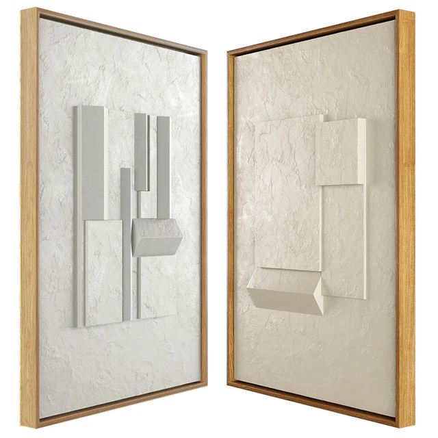 Iolastudios - Plaster Painted Relief Artwork 04 — Descargar