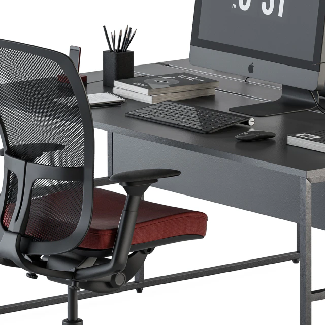employee Set Red and Black - Office Furniture 245 — Descargar