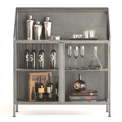 Bar Vintage French Factory Bar Cart — Вид 1