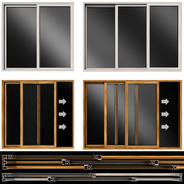 Sliding stained glass wooden doors — Descargar