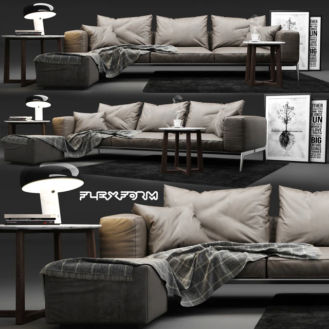 Flexform Lifesteel Sofa — Скачать
