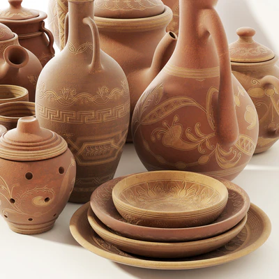 Dishes clay rack n12 / Посуда из глины №12 — Вид 3