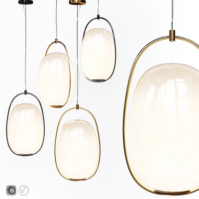 Pendant lamp Lanna Kundalini Suspension Lamp Black and Brass — Ver 1